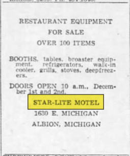 Star Lite Motel - 1964 Ad (newer photo)